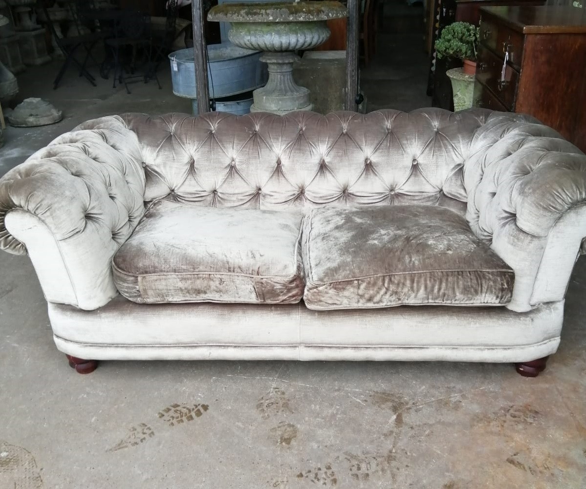 A Chesterfield sofa, length 180cm depth 90cm height 72cm